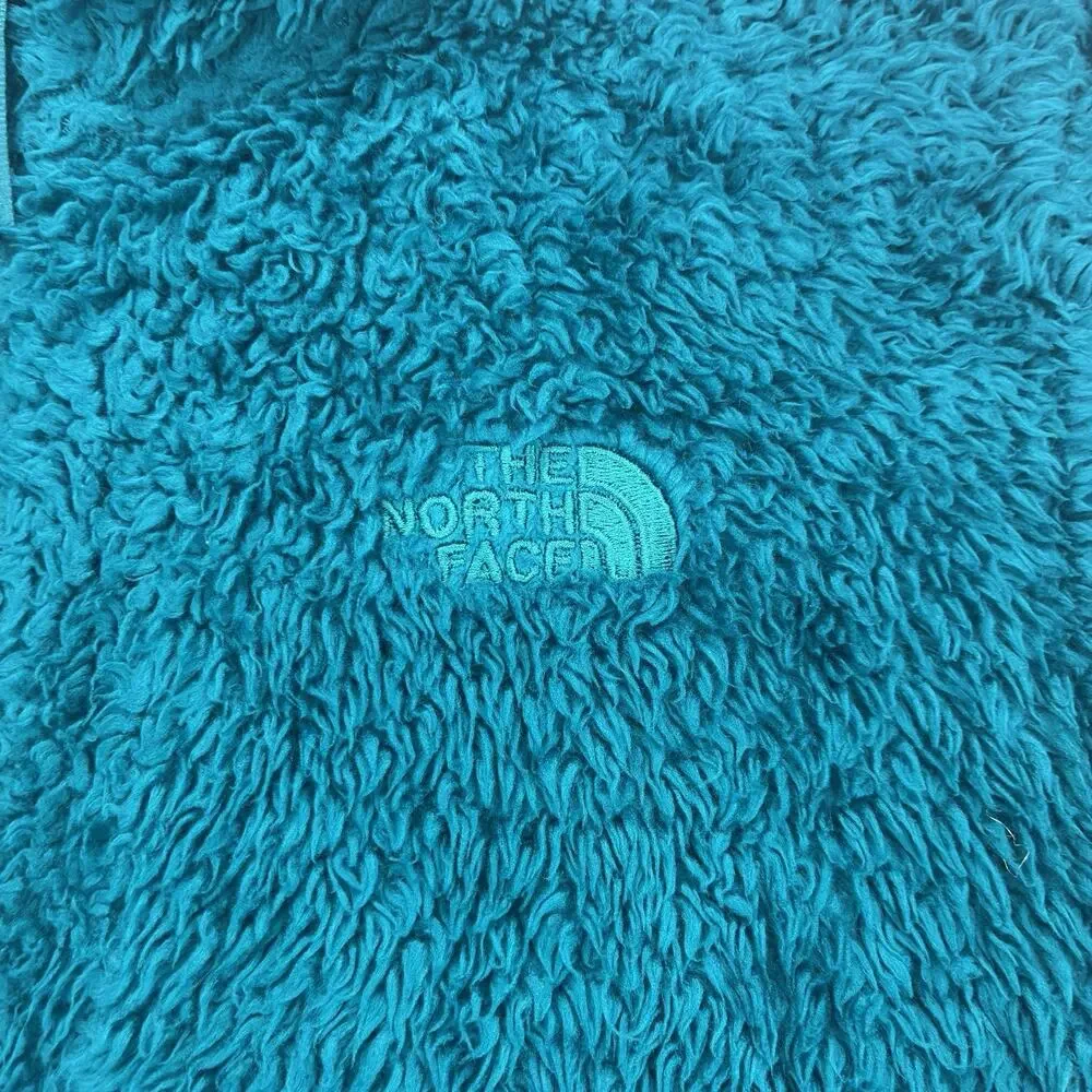 The North Face Osito Fleece Jacket Girls L 14/16 Blue Full Zip High Pile